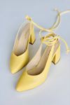 Y114 Limon Cilt Topuklu Ayakkabı