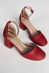 Y202 Kırmızı Deri Topuklu Ayakkabı