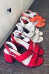 Y502 Kırmızı Süet Topuklu Ayakkabı