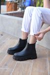 Mida Shoes Urgot Siyah Deri Kadın Bot