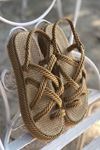 Mida Shoes YKHS01 Altın Halat Sandalet