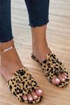 Mida Shoes YPAPİ Leopar Süet Terlik