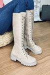 Mida Shoes 716 Vizon Süet Kadın Çizme