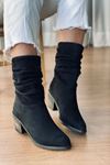 Mida Shoes Dallas Siyah Süet Country Kadın Çizme