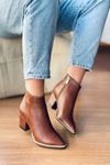 Mida Shoes 901 Taba Deri Kadın Bot