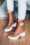 Mida Shoes Polly Taba Süet Fermuarlı Kadın