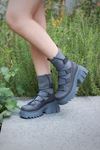 Mida Shoes Brisa Gri Deri Kadın Bot