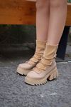 Mida Shoes Brisa Nude Deri Kadın Bot