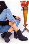 Mida Shoes İnaz Siyah Nubuk Kadin Bot