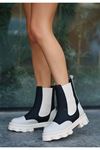 Mida Shoes Joxi Siyah Deri Kadın Botu