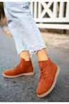 Mida Shoes Kean Taba Süet Bağcıklı Kadın Bot