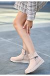 Mida Shoes Milana Krem Nubuk Kadın Bot