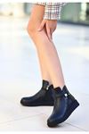 Mida Shoes Milana Siyah Deri Kadın Bot