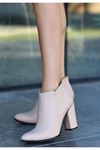 Mida Shoes Most Nude Deri Topuklu Kadın Bot