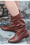 Mida Shoes Oliya Taba Deri Kadın Bot