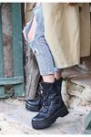 Mida Shoes Opix Siyah Deri Kadın Bot