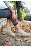 Mida Shoes Zeon Bej Süet Bağcıklı Kadın Bot