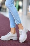 ERBTERİ Teri Bej Deri Spor Bayan Sneakers