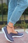 Mida Shoes ERBEnox Gri Streç Spor Kadın Babet