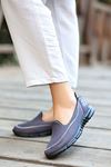 Mida Shoes ERBEnox Gri Streç Spor Kadın Babet