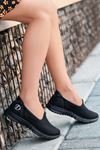 Mida Shoes ERBEnox Siyah Streç Spor Kadın Babet