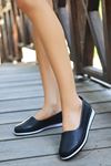 Mida Shoes ERBLİİY Siyah Deri Kadın Babet