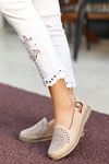 Mida Shoes ERBMEOR Nude Deri Kadın Babet