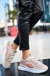 Mida Shoes ERBALEH Vizon Pembe Deri Bağıcıklı Kadın Spor Ayakkabı