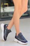 Mida Shoes ERBARCA Gri Beyaz Deri Bağıcıklı Kadın Spor Ayakkabı