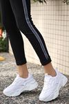 Mida Shoes ERBDica Beyaz Deri Bağıcıklı Kadın Spor Ayakkabı