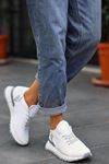 Mida Shoes ERBJAİLE Beyaz Deri Bağcıklı Kadın Spor Ayakkabı