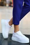 Mida Shoes ERBNAXİ Beyaz Deri Bağcıklı Kadın Spor Ayakkabı