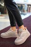Mida Shoes ERBNAXİ Ten Turuncu Deri Bağcıklı Kadın Spor Ayakkabı