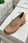 Mida Shoes Nude Loafer Kadın Klasık Ayakkabı