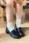 Mida Shoes Siyah Loafer Kadın Klasık Ayakkabı