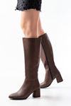 Mida Shoes RS-2432 Kahve Deri Kadın Çizme