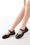 Mida Shoes YSN-4444 Kahve Rugan Kadın Ayakkabı