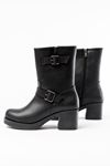 Mida Shoes 5109-3043 Siyah Deri Toka Aksesuarlı Kadın Bot
