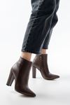 Mida Shoes VRT-4801 Kahve Deri Kadın Bot
