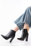 Mida Shoes VRT-4801 Siyah Deri Kadın Bot