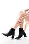 Mida Shoes DNZ-410 Siyah Deri Kadın Bot