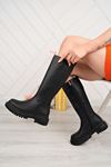 Mida Shoes 812-340 Siyah Deri Kadın Çizme