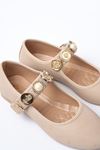 Mida Shoes İNF-6363 Nut Baret Tokalı Günlük Bayan Ayakkabı