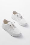 Mida Shoes K-504 Beyaz Bağcıklı Desenli Günlük Spor Ayakkabı
