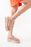 Mida Shoes 861-1021 Nut Dolgu Kadın Sandalet