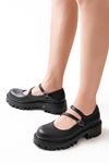 Mida Shoes 868-756 Siyah Günlük Yüksek Tabanlı Loafer Ayakkabı