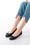 Mida Shoes 6101 Siyah Günlük Fiyonklu Kadın Babet