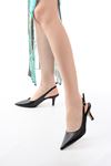 Mida Shoes ST-1152 Siyah Günlük Topuklu Kadın Ayakkabı