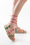 Mida Shoes 1001-1001 Multi Bilekten Bağcıklı Kadın Sandalet