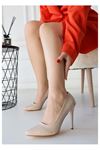 Mida Shoes Hillar Bej Rugan Stiletto Ayakkabı